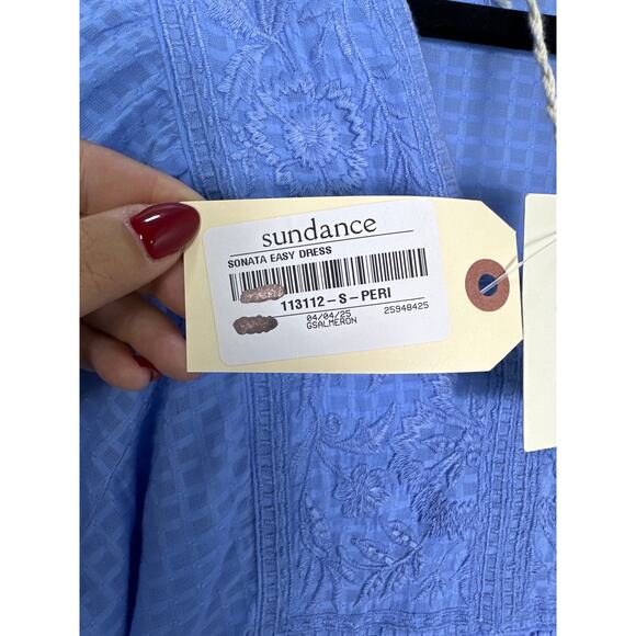 Sundance NWT Women’s Periwinkle Embroidered Sonata Easy Dress size Small - Picture 4 of 9